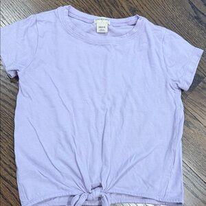 Crewcuts Kids Light Purple Tie-Front Tee